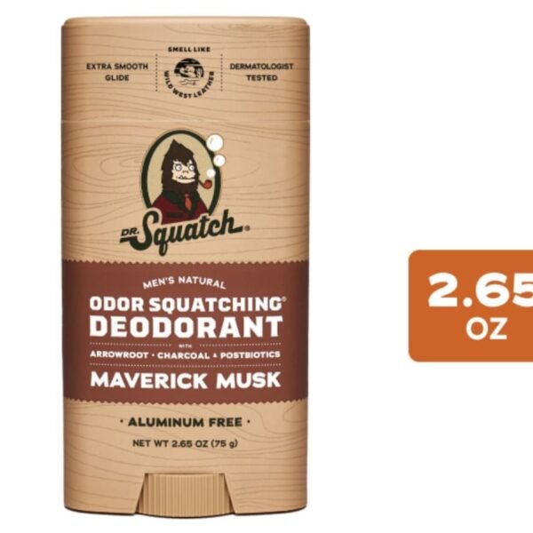 Dr. Squatch® Men's Natural Odor Squatching® Maverick Musk Deodorant Stick