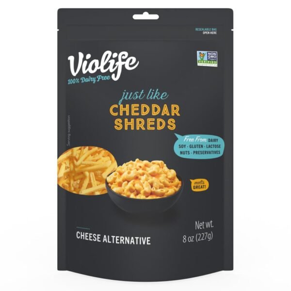 Violife Just Like Cheddar Shreds Shredded Cheese, Dairy-Free Vegan