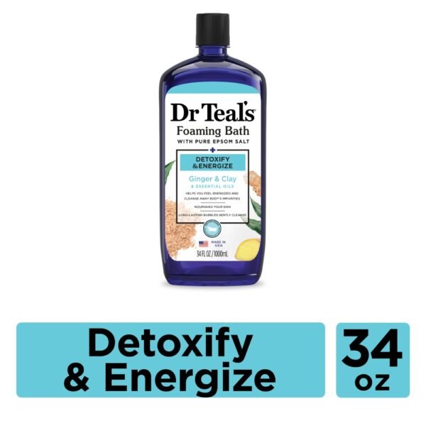 Dr Teal's® Detoxify & Energize Foaming Bath with Pure Epsom Salt, Ginger & Clay