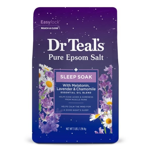 Dr Teal's® Sleep Epsom Salt Magnesium Soak with Melatonin Lavender & Chamomile Essential Oils
