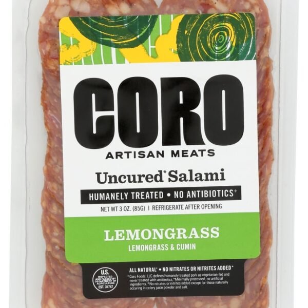 Coro Salami Lemongrass Uncured Slided