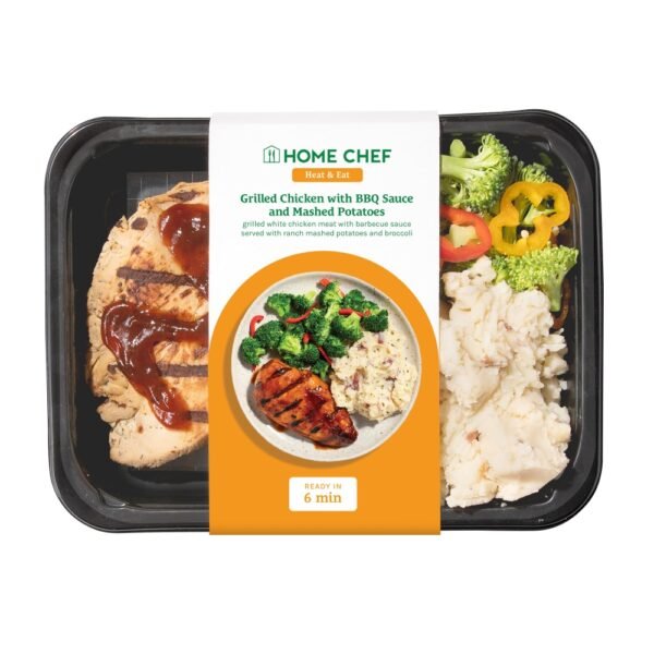 Home Chef Heat And Eat Grilled Chicken with BBQ Sauce And Mashed Potatoes