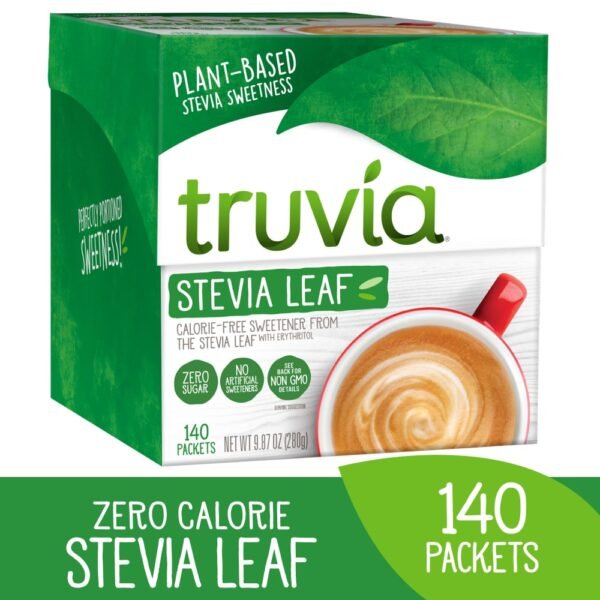 Truvia Original Calorie-Free Sweetener from the Stevia Leaf Packets, 140 Count, 9.87 oz Carton
