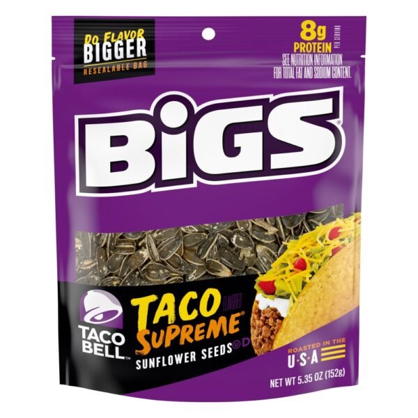 Bigs Keto Friendly Taco Bell Taco Supreme Sunflower Seeds