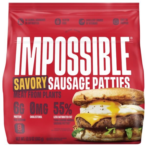Impossible™ Plant-Based Frozen Savory Sausage Patties