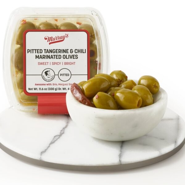Murray's® Pitted Tangerine & Chili Marinated Olives