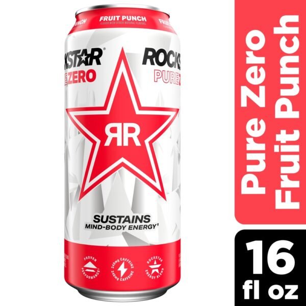 Rockstar® Pure Zero Fruit Punch Energy Drink Can
