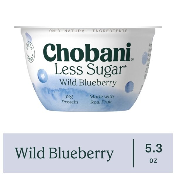 Chobani® Wild Blueberry Less Sugar Low Fat Greek Yogurt Cup