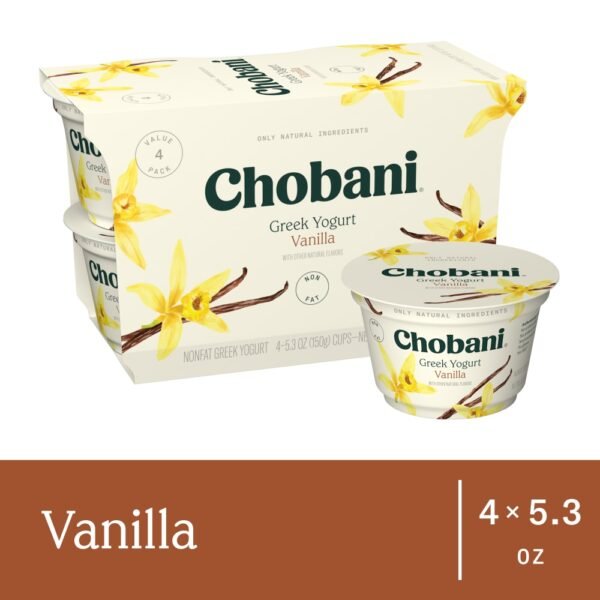 Chobani® Vanilla Nonfat Greek Yogurt Cups