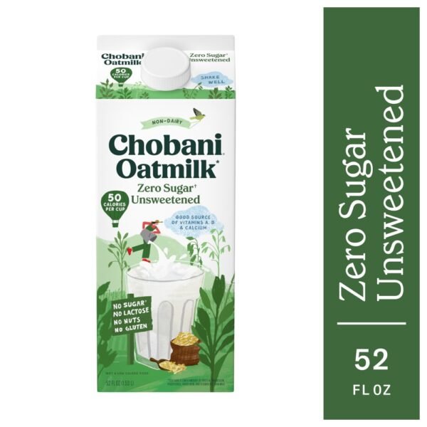 Chobani® Dairy Free Zero Sugar Unsweetened Oat Milk