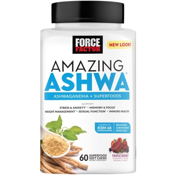 Force Factor® Triple Berry Amazing Ashwa® Ashwaghanda Soft Chews