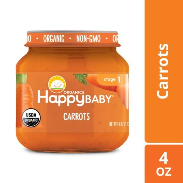 Happy Baby Clearly Crafted Stage 1 Carrots Jar