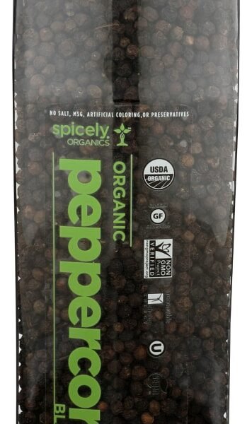 Spicely® Organics Whole Black Peppercorns