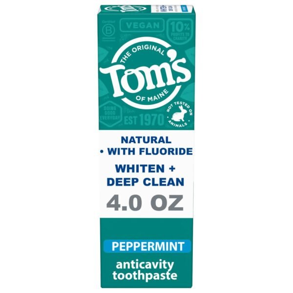 Tom’s of Maine Whiten Plus Deep Clean Whitening Toothpaste with Peppermint Flavor