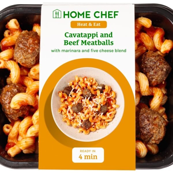 Home Chef Heat And Eat Cavatappi And Beef Meatballs