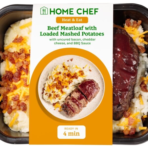 Home Chef Heat And Eat Beef Meatloaf With Loaded Mashed Potatoes