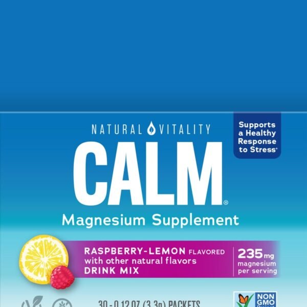 Natural Vitality CALM® Magnesium Supplement Raspberry Lemon Drink Mix