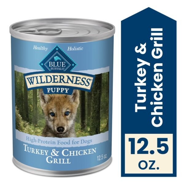 Blue Buffalo Wilderness High-Protein Grain-Free Puppy Wet Dog Food Turkey & Chicken