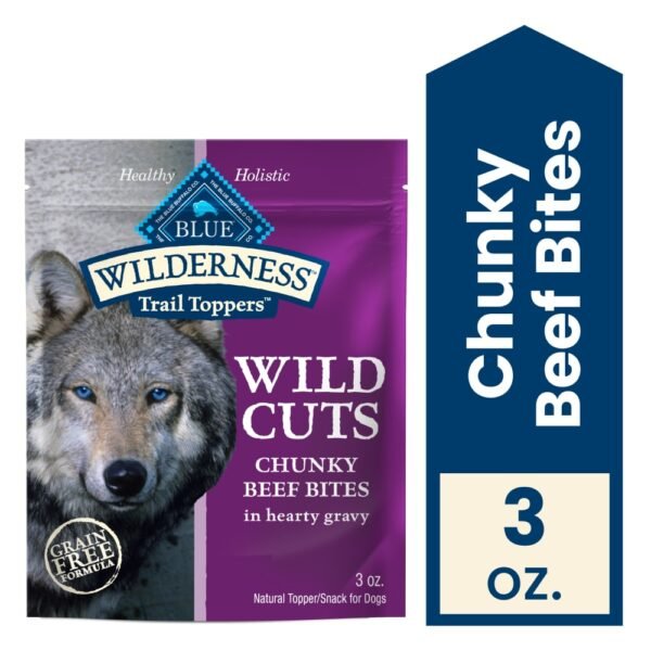 Blue Buffalo Wilderness Natural High-Protein Adult Wild Cuts Wet Dog Food Beef & Hearty Gravy