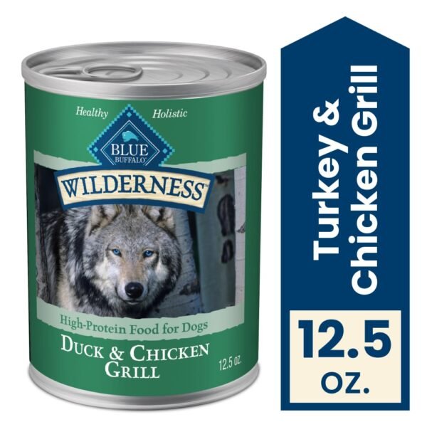 Blue Buffalo Wilderness High-Protein Adult Wet Dog Food Duck & Chicken Grill
