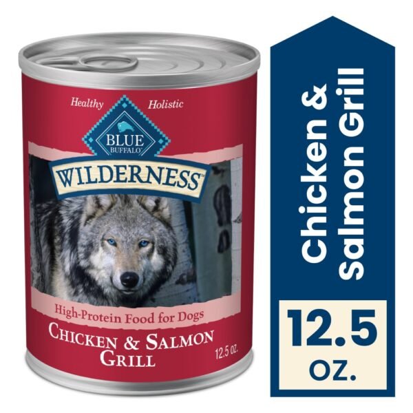 Blue Buffalo Wilderness High-Protein Adult Wet Dog Food Salmon & Chicken Grill