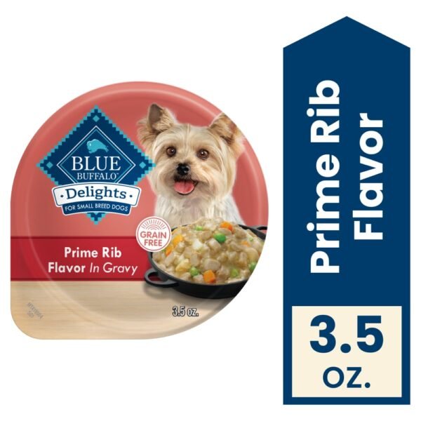 Blue Buffalo Delights Small Breed Wet Dog Food Prime Rib Flavor in Gravy