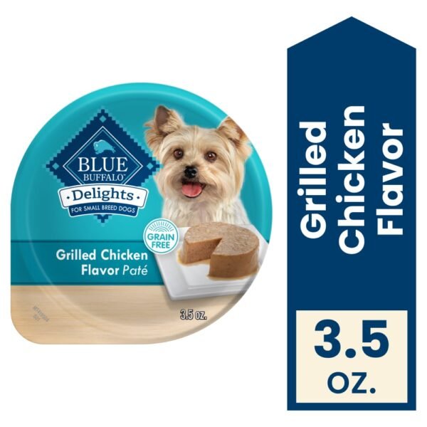 Blue Buffalo Delights Small Breed Natural Paté Wet Dog Food Grilled Chicken