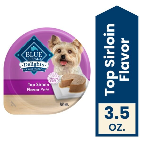 Blue Buffalo Delights Small Breed Natural Paté Wet Dog Food Top Sirloin