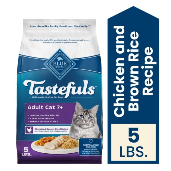 Blue Buffalo Tastefuls Adult 7+ Dry Cat Food Chicken & Brown Rice