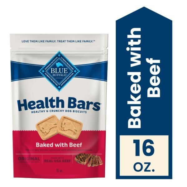 Blue Buffalo Health Bars Crunchy Biscuits Dog Treats Natural Beef