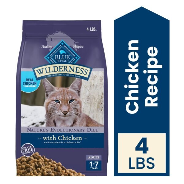 Blue Buffalo Wilderness High-Protein Grain-Free Adult Dry Cat Food Chicken