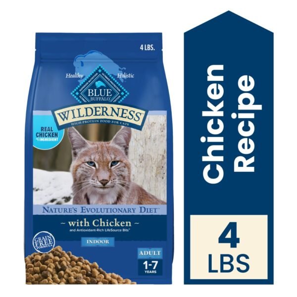 Blue Buffalo Wilderness High-Protein Grain-Free Adult Dry Cat Food Chicken
