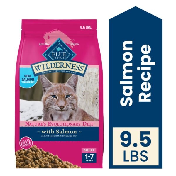 Blue Buffalo Wilderness High-Protein Grain-Free Adult Dry Cat Food Salmon