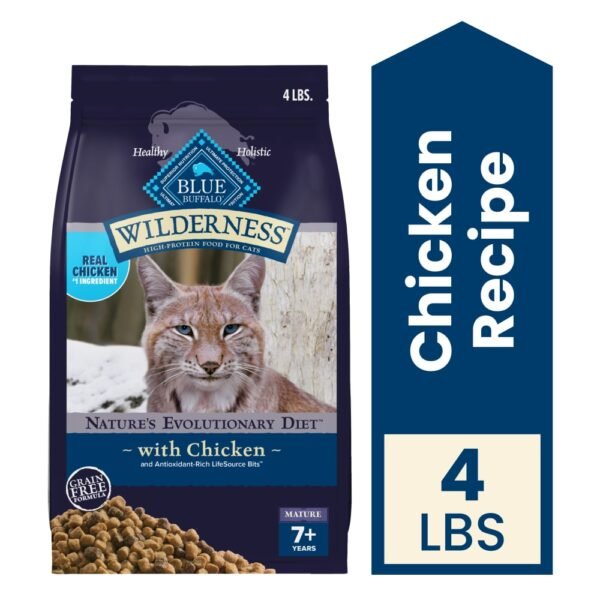 Blue Buffalo Wilderness Mature High-Protein Grain-Free 7+ Dry Cat Food Chicken