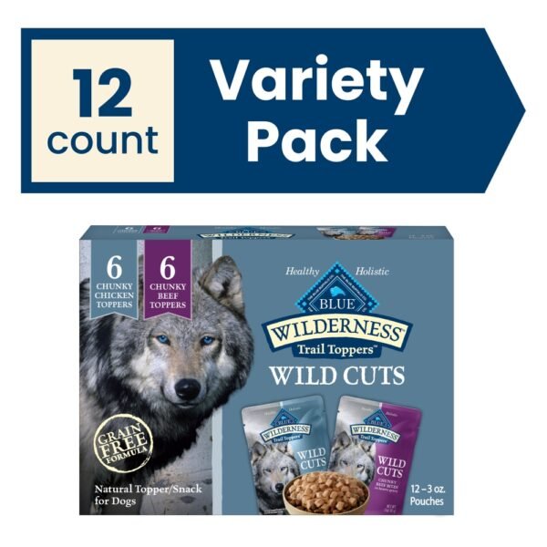 Blue Buffalo Wilderness Trail Toppers Wet Dog Food High-Protein Variety Pack Chicken & Beef