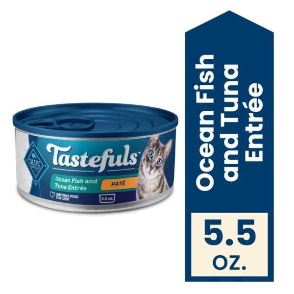 Blue Buffalo Tastefuls Natural Adult Pate Wet Cat Food Ocean Fish & Tuna