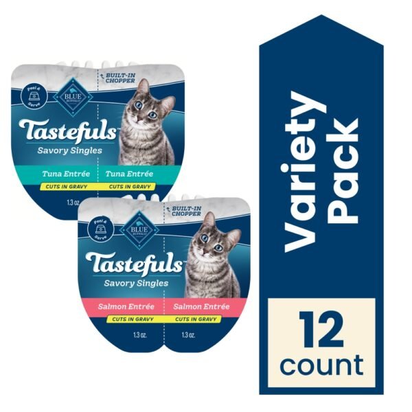 Blue Buffalo Tastefuls Savory Singles Natural Wet Cat Food Cuts in Gravy Salmon & Tuna