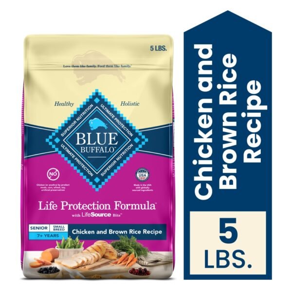 Blue Buffalo Life Protection Formula Natural Senior Small Breed Dry Dog Food Chicken & Brown Rice
