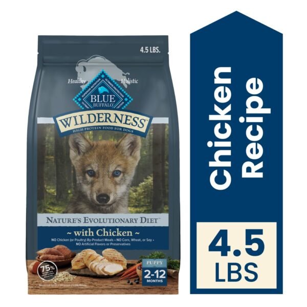 Blue Buffalo Wilderness High Protein Natural Puppy Dry Dog Food Chicken