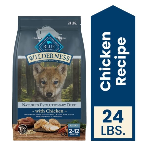 Blue Buffalo Wilderness High Protein Natural Puppy Dry Dog Food Chicken