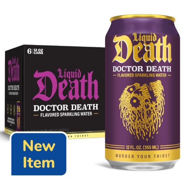 Liquid Death Doctor Death Soda Flavored Sparkling Water Cans