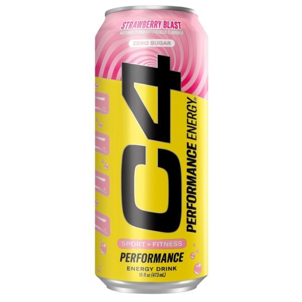 C4 Performance Strawberry Blast Energy Drink Can