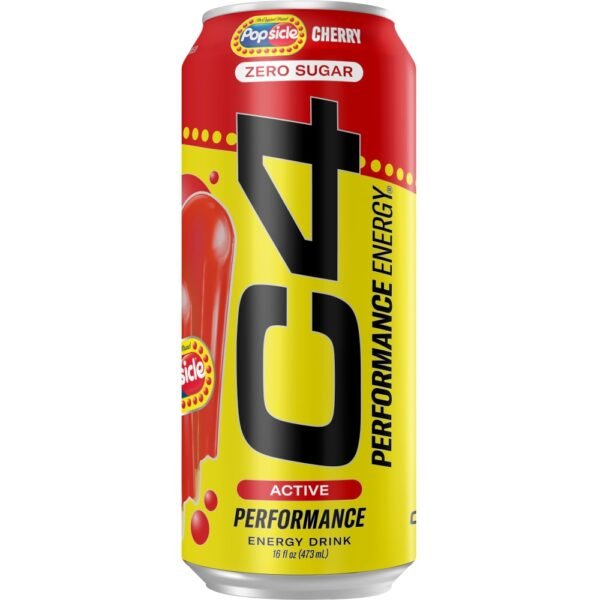 C4 Performance Cherry Popsicle Energy Drink Can