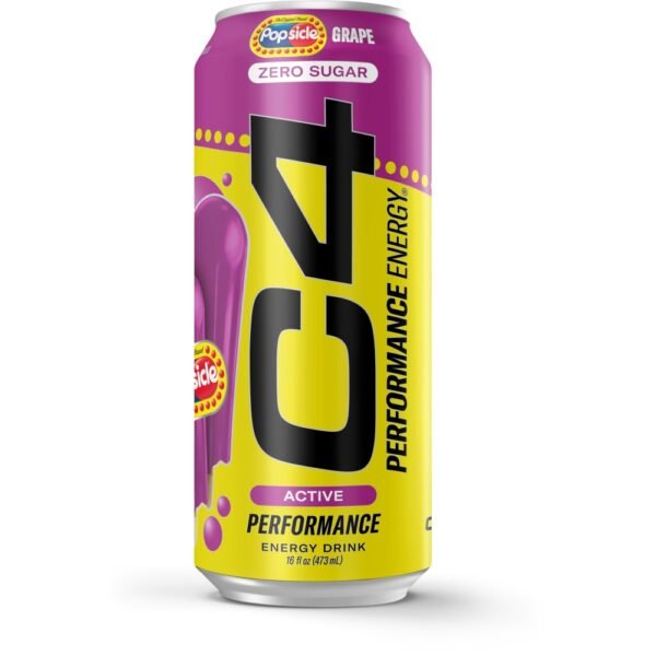 C4 Performance Grape Popsicle Energy Drink Can