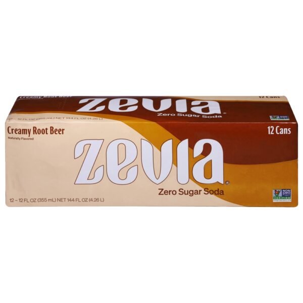 Zevia® Creamy Root Beer Zero Sugar Soda Cans