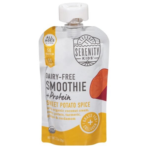 Serenity Kids Dairy Free Smoothies, Sweet Potato Spice Pouch, 3.5oz