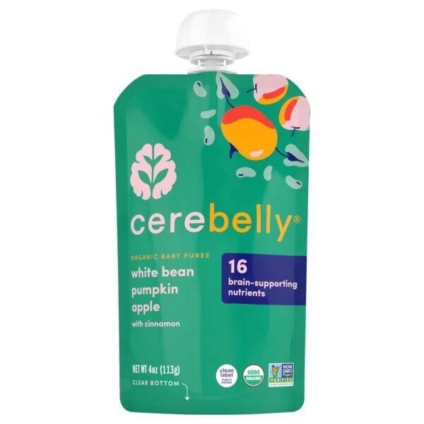Cerebelly® Stage 2 Organic White Bean Pumpkin Apple Baby Baby Food