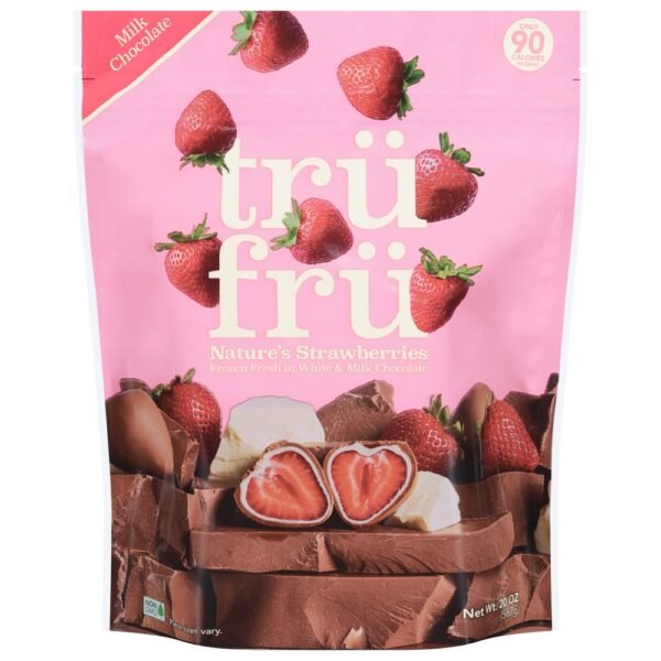 Tru Fru White & Milk Chocolate Frozen Whole Strawberries
