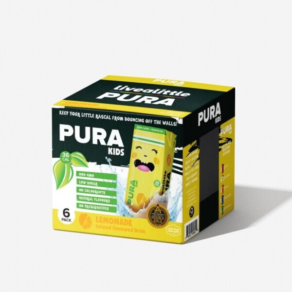 Pura Kids Lemonade Beverage Juice Boxes