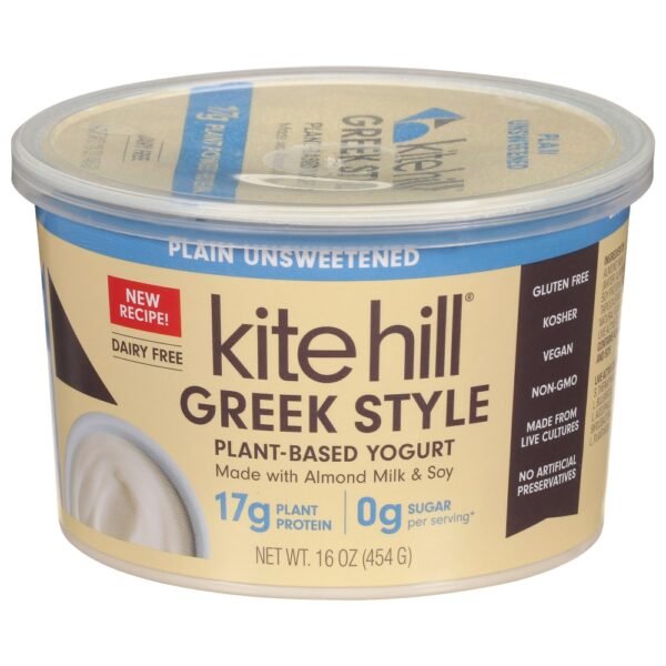 Kite Hill® Plain Unsweetened Dairy Free Almond Milk Greek Yogurt Tub